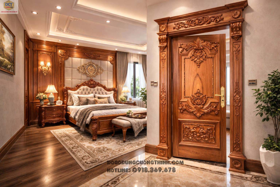 Bộ cửa phòng cổ điển CP56